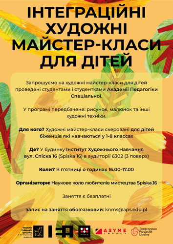 plakat warsztaty